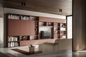 HND065 - Sectional wooden storage wall by Santalucia Mobili - view 3